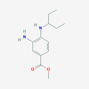 molecular formula C13H20N2O2 B8737388 Methyl 3-amino-4-[(pentan-3-yl)amino]benzoate 