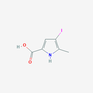 molecular formula C6H6INO2 B8737418 4-iodo-5-methyl-1H-pyrrole-2-carboxylic acid 