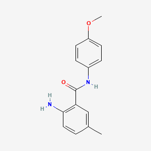 molecular formula C15H16N2O2 B8737455 2-amino-N-(4-methoxyphenyl)-5-methylbenzamide 