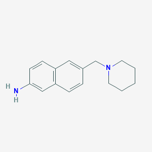 molecular formula C16H20N2 B8737477 6-(1-Piperidinylmethyl)naphthalene-2-amine CAS No. 372149-61-6