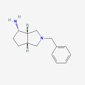 molecular formula C14H20N2 B8737483 (3AS,4S,6AR)-2-Benzyloctahydrocyclopenta[C]pyrrol-4-amine 