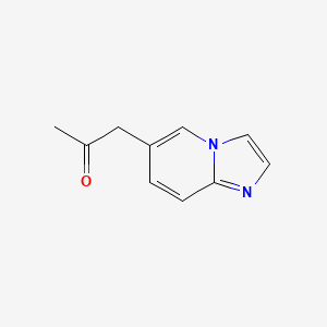 molecular formula C10H10N2O B8737491 1-(Imidazo[1,2-a]pyridin-6-yl)propan-2-one 