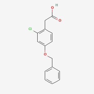 molecular formula C15H13ClO3 B8737508 2-(4-(Benzyloxy)-2-chlorophenyl)acetic acid 