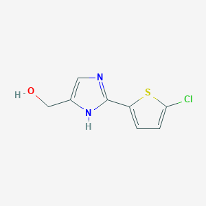 molecular formula C8H7ClN2OS B8737513 [2-(5-Chlorothiophen-2-yl)-3H-imidazol-4-yl]methanol 