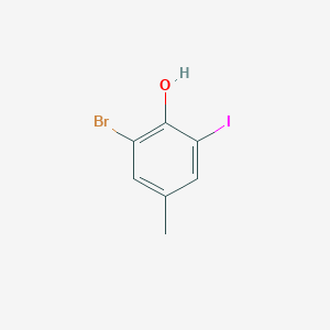 molecular formula C7H6BrIO B8737525 2-Bromo-6-iodo-4-methylphenol 