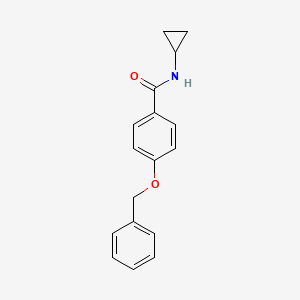 molecular formula C17H17NO2 B8737537 4-(benzyloxy)-N-cyclopropylbenzamide 