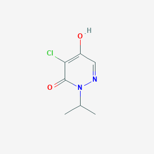 molecular formula C7H9ClN2O2 B8737546 4-Chloro-5-hydroxy-2-(propan-2-yl)pyridazin-3(2H)-one CAS No. 64178-62-7