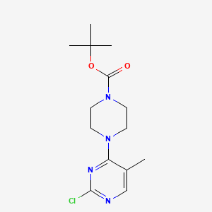 molecular formula C14H21ClN4O2 B8737562 Tert-butyl 4-(2-chloro-5-methylpyrimidin-4-yl)piperazine-1-carboxylate 