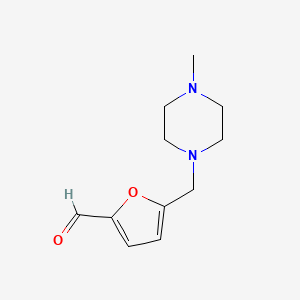 molecular formula C11H16N2O2 B8737582 5-((4-Methylpiperazine-1-yl)methyl)furan-2-carboxaldehyde 