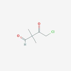 molecular formula C6H9ClO2 B8737585 4-Chloro-2,2-dimethyl-3-oxobutanal CAS No. 89517-74-8