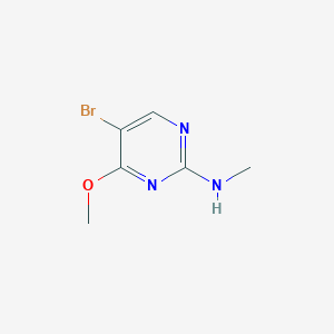 molecular formula C6H8BrN3O B8737605 5-Bromo-4-methoxy-pyrimidin-2-yl-methyl-amine 