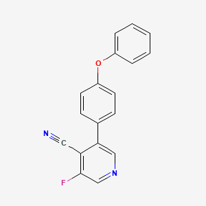 3-Fluoro-5-(4-phenoxyphenyl)isonicotinonitrile
