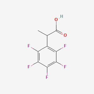 molecular formula C9H5F5O2 B8737690 Benzeneacetic acid, 2,3,4,5,6-pentafluoro-alpha-methyl- CAS No. 719-30-2