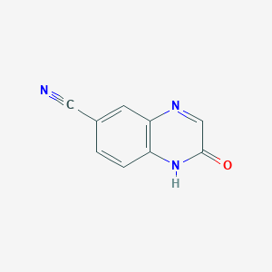 molecular formula C9H5N3O B8737704 2-Hydroxyquinoxaline-6-carbonitrile 