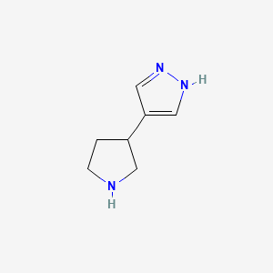 molecular formula C7H11N3 B8737737 4-(Pyrrolidin-3-yl)-1H-pyrazole 