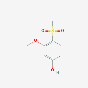molecular formula C8H10O4S B8737755 4-(Methanesulfonyl)-3-methoxyphenol CAS No. 648905-03-7