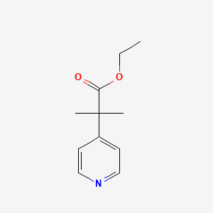 molecular formula C11H15NO2 B8737784 Ethyl 2-methyl-2-pyridin-4-ylpropanoate 