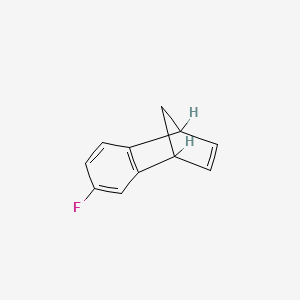 molecular formula C11H9F B8737830 6-Fluoro-1,4-dihydro-1,4-methano-naphthalene CAS No. 58653-71-7