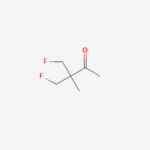 molecular formula C6H10F2O B8737890 4-Fluoro-3-(fluoromethyl)-3-methylbutan-2-one CAS No. 74758-90-0
