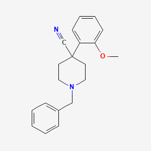 molecular formula C20H22N2O B8737891 1-Benzyl-4-(2-methoxyphenyl)piperidine-4-carbonitrile 
