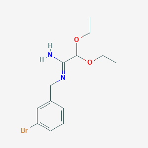 molecular formula C13H19BrN2O2 B8737892 N-(3-Bromobenzyl)-2,2-diethoxyacetimidamide 