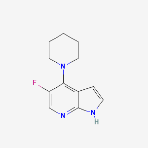 molecular formula C12H14FN3 B8737953 5-Fluoro-4-(piperidin-1-yl)-1H-pyrrolo[2,3-b]pyridine CAS No. 920961-70-2