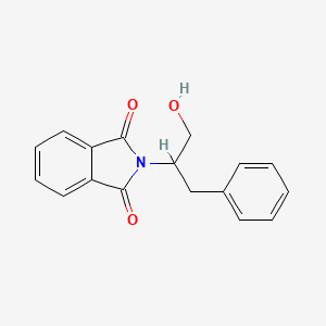 molecular formula C17H15NO3 B8737955 N-(2-Hydroxy-1-benzylethyl)phthalimide CAS No. 93316-45-1