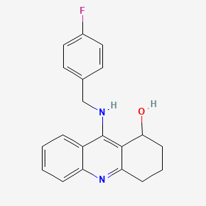 molecular formula C20H19FN2O B8737977 1-Acridinol, 1,2,3,4-tetrahydro-9-(((4-fluorophenyl)methyl)amino)- CAS No. 104628-30-0