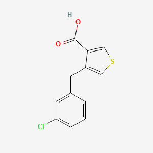 molecular formula C12H9ClO2S B8737996 4-(3-Chlorobenzyl)thiophene-3-carboxylic acid 