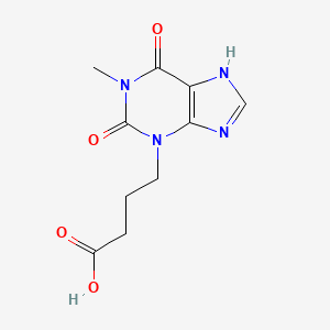 molecular formula C10H12N4O4 B8738012 4-(1-Methyl-2,6-dioxo-1,2,6,7-tetrahydro-3H-purin-3-yl)butanoic acid CAS No. 69150-38-5