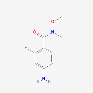 B8738137 4-amino-2-fluoro-N-methoxy-N-methylbenzamide CAS No. 859539-05-2