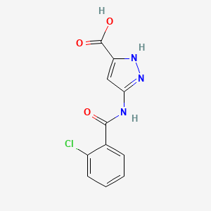 5-(2-Chlorobenzamido)-1H-pyrazole-3-carboxylic acid