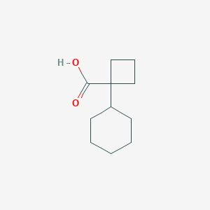 molecular formula C11H18O2 B8738337 1-Cyclohexyl-cyclobutanecarboxylic acid 