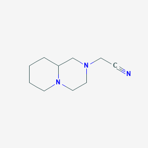 molecular formula C10H17N3 B8738367 (Octahydro-2H-pyrido[1,2-a]pyrazin-2-yl)acetonitrile CAS No. 22293-83-0