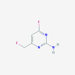 molecular formula C5H5F2N3 B8738374 4-Fluoro-6-(fluoromethyl)pyrimidin-2-amine 