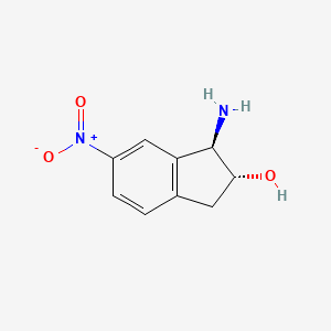 molecular formula C9H10N2O3 B8738449 (1R,2R)-1-Amino-6-nitro-2,3-dihydro-1H-inden-2-ol 