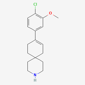 B8738672 9-(4-Chloro-3-methoxyphenyl)-3-azaspiro[5.5]undec-8-ene CAS No. 918650-84-7