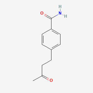molecular formula C11H13NO2 B8738778 4-(3-Oxobutyl)benzamide 