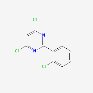 molecular formula C10H5Cl3N2 B8738798 4,6-Dichloro-2-(2-chlorophenyl)pyrimidine 