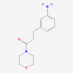 molecular formula C13H18N2O2 B8738810 {3-[3-(4-Morpholinyl)-3-oxopropyl]phenyl}amine 