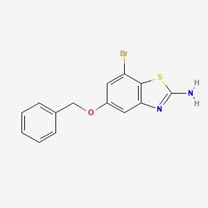 molecular formula C14H11BrN2OS B8738829 5-(Benzyloxy)-7-bromobenzo[d]thiazol-2-amine 