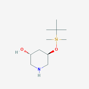 molecular formula C11H25NO2Si B8738858 (3R,5R)-5-(tert-butyldimethylsilyloxy)piperidin-3-ol 