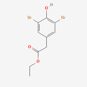 molecular formula C10H10Br2O3 B8738914 Benzeneacetic acid, 3,5-dibromo-4-hydroxy-, ethyl ester CAS No. 24744-59-0
