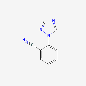 molecular formula C9H6N4 B8738954 2-(1H-1,2,4-triazol-1-yl)Benzonitrile CAS No. 25699-87-0