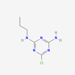 molecular formula C6H10ClN5 B8738961 1,3,5-Triazine-2,4-diamine, 6-chloro-N-propyl- CAS No. 37019-16-2