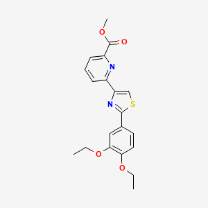 Methyl 6-(2-(3,4-diethoxyphenyl)thiazol-4-yl)picolinate