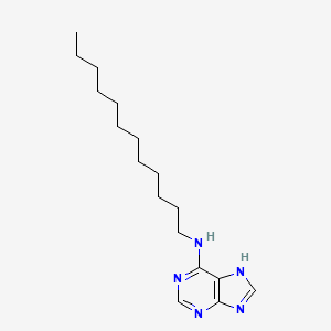molecular formula C17H29N5 B8738993 1H-Purin-6-amine, N-dodecyl- CAS No. 88166-55-6