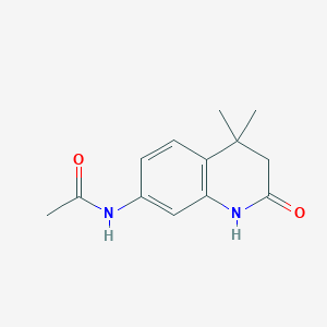 molecular formula C13H16N2O2 B8739025 N-(4,4-dimethyl-2-oxo-1,2,3,4-tetrahydroquinolin-7-yl)acetamide 