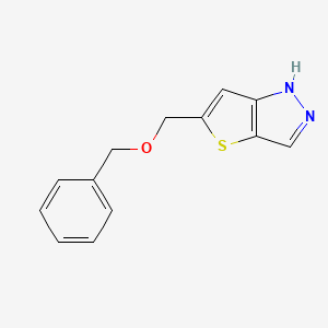 molecular formula C13H12N2OS B8739052 5-((Benzyloxy)methyl)-1H-thieno[3,2-c]pyrazole 