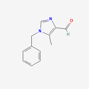 molecular formula C12H12N2O B8739069 1-Benzyl-5-methyl-4-imidazolecarboxaldehyde 
